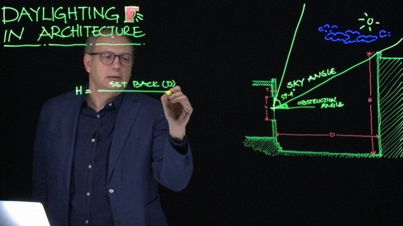 Ihab Elzeyadi teaching remotely with Learning Glass